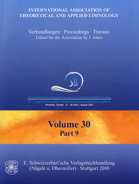 Jones / Faaborg |  30th Congress of the International Association of Theoretical and Applied Limnology. Montreal, Canada, 12-18 August 2007 | Buch |  Sack Fachmedien