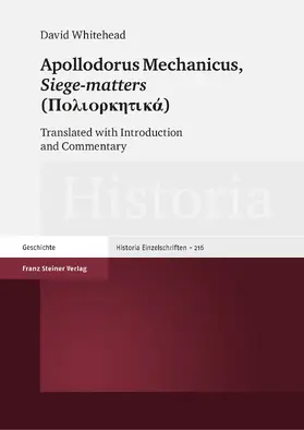Whitehead | Apollodorus Mechanicus: Siege-matters (Poliorketiká) | E-Book | sack.de
