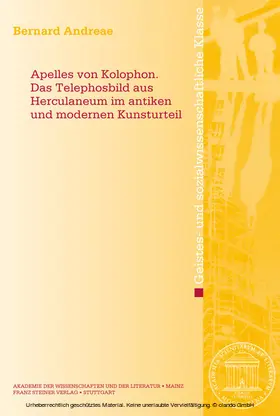 Andreae |  Apelles von Kolophon. Das Telephosbild aus Herculanum im antiken und modernen Kunsturteil | eBook | Sack Fachmedien