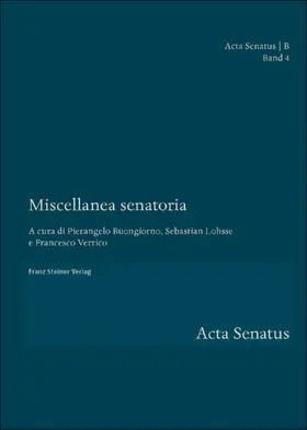 Buongiorno / Lohsse / Verrico |  Miscellanea senatoria | Buch |  Sack Fachmedien