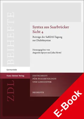 Speyer / Hertel |  Syntax aus Saarbrücker Sicht 4 | eBook | Sack Fachmedien