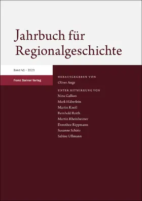 Auge |  Jahrbuch für Regionalgeschichte 41 (2023) | Buch |  Sack Fachmedien