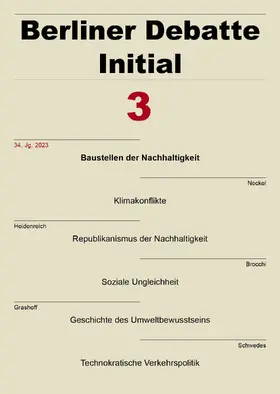 Berliner Debatte Initial e.V. |  Berliner Debatte Initial 34 (2023) 3 | Buch |  Sack Fachmedien