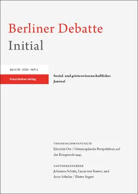  Berliner Debatte Initial 36 (2025) 1 | Buch |  Sack Fachmedien