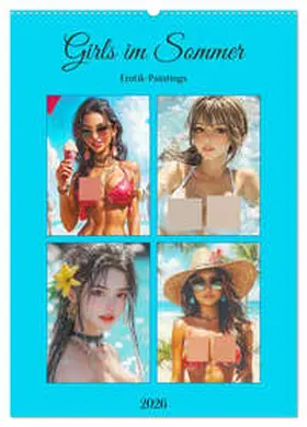 Hurley / CALVENDO |  Girls im Sommer. Erotik-Paintings (Wandkalender 2026 DIN A2 hoch), CALVENDO Monatskalender | Sonstiges |  Sack Fachmedien