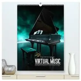 Hartmann / CALVENDO |  VIRTUAL MUSIC - Musikinstrumente in Hyperrealistischen Illustrationen (hochwertiger Premium Wandkalender 2026 DIN A2 hoch), Kunstdruck in Hochglanz | Sonstiges |  Sack Fachmedien