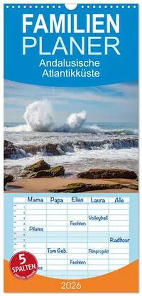 Müller / CALVENDO |  Familienplaner 2026 - Andalusische Atlantikküste mit 5 Spalten (Wandkalender, 21 x 45 cm) CALVENDO | Sonstiges |  Sack Fachmedien