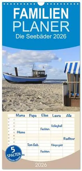 Fuchs / CALVENDO |  Familienplaner 2026 - Die Seebäder 2026 mit 5 Spalten (Wandkalender, 21 x 45 cm) CALVENDO | Sonstiges |  Sack Fachmedien