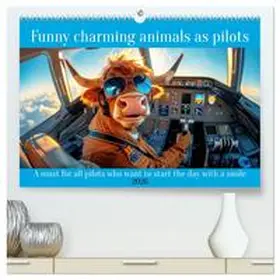 Ruebsamen / CALVENDO |  Funny charming animals as pilots (High Quality Premium Wall Calendar 2026 DIN A2 landscape),CALVENDO 12 Month Wall Calendar | Sonstiges |  Sack Fachmedien