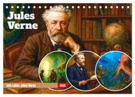 Lehmann / CALVENDO |  Jules Verne. Sein Leben, seine Werke (Tischkalender 2026 DIN A5 quer), CALVENDO Monatskalender | Sonstiges |  Sack Fachmedien