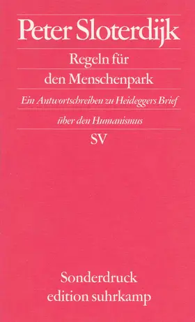 Sloterdijk |  Regeln für den Menschenpark | Buch |  Sack Fachmedien