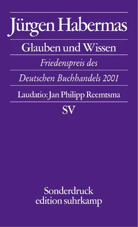 Habermas |  Glaube und Wissen | Buch |  Sack Fachmedien