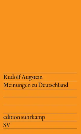 Augstein | Meinungen zu Deutschland | Buch | 978-3-518-10214-5 | sack.de