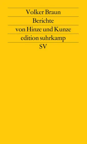 Braun |  Berichte von Hinze und Kunze | Buch |  Sack Fachmedien