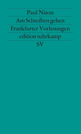 Nizon |  Am Schreiben gehen | Buch |  Sack Fachmedien