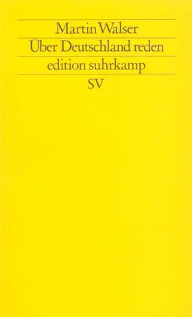 Walser |  Über Deutschland reden | Buch |  Sack Fachmedien