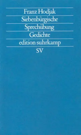 Hodjak |  Siebenbürgische Sprechübung | Buch |  Sack Fachmedien