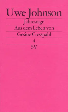 Johnson |  Jahrestage IV. Aus dem Leben von Gesine Cresspahl | Buch |  Sack Fachmedien