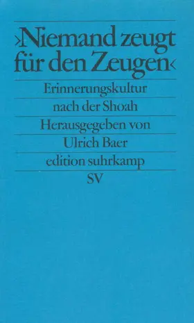 Baer |  ' Niemand zeugt für den Zeugen.' | Buch |  Sack Fachmedien