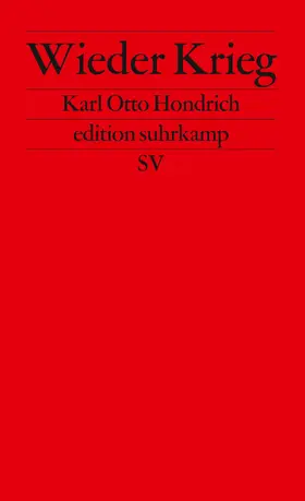 Hondrich |  Wieder Krieg | Buch |  Sack Fachmedien