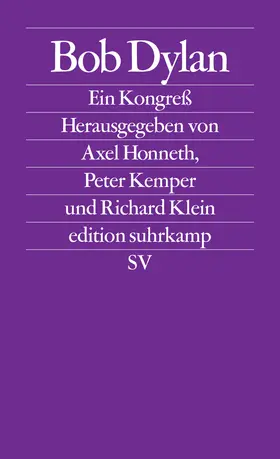 Honneth / Kemper / Klein |  Bob Dylan | Buch |  Sack Fachmedien