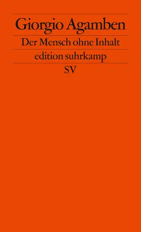 Agamben |  Der Mensch ohne Inhalt | Buch |  Sack Fachmedien