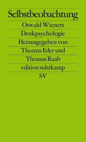 Eder / Raab |  Selbstbeobachtung | Buch |  Sack Fachmedien