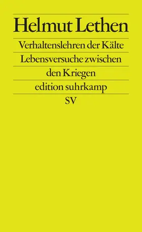 Lethen |  Verhaltenslehren der Kälte | Buch |  Sack Fachmedien
