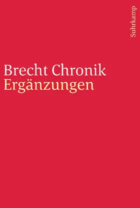 Hecht |  Brecht Chronik 1898–1956 | Buch |  Sack Fachmedien