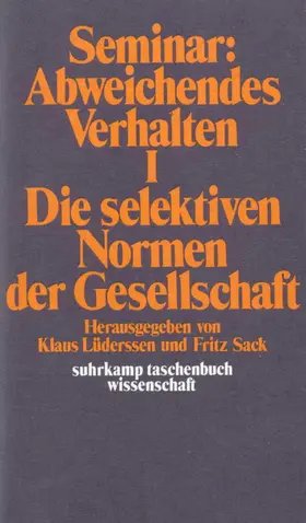 Sack / Lüderssen |  Seminar: Abweichendes Verhalten I | Buch |  Sack Fachmedien