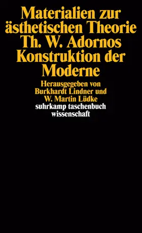 Lüdke / Lindner |  Materialien zur ästhetischen Theorie. Theodor W. Adornos Konstruktion der Moderne | Buch |  Sack Fachmedien