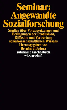 Badura |  Seminar: Angewandte Sozialforschung | Buch |  Sack Fachmedien