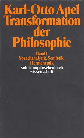 Apel |  Transformation der Philosophie | Buch |  Sack Fachmedien