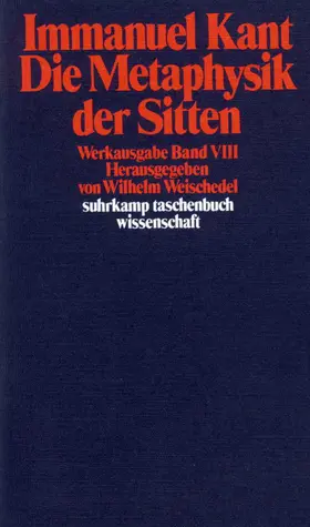 Weischedel / Kant |  Die Metaphysik der Sitten | Buch |  Sack Fachmedien