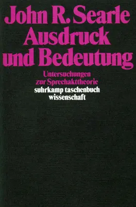 Searle |  Ausdruck und Bedeutung | Buch |  Sack Fachmedien