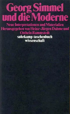 Simmel / Rammstedt / Dahme |  Georg Simmel und die Moderne | Buch |  Sack Fachmedien