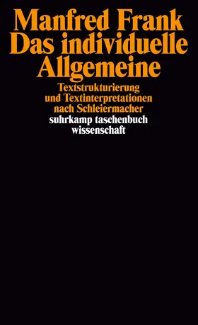 Frank |  Das individuelle Allgemeine | Buch |  Sack Fachmedien