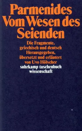 Parmenides / Hölscher |  Vom Wesen des Seienden | Buch |  Sack Fachmedien
