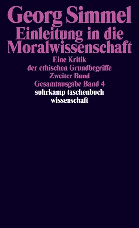 Köhnke / Simmel / Rammstedt |  Gesamtausgabe 04. Einleitung in die Moralwissenschaft 2 | Buch |  Sack Fachmedien