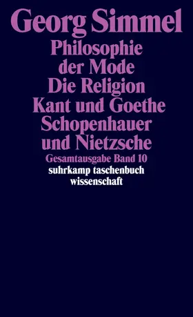 Simmel / Behr / Krech |  Gesamtausgabe 10. Philosophie der Mode (1905) | Buch |  Sack Fachmedien