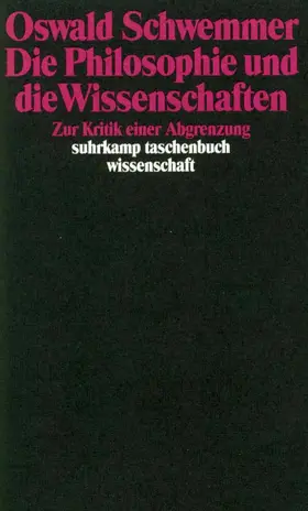 Schwemmer |  Die Philosophie und die Wissenschaften | Buch |  Sack Fachmedien
