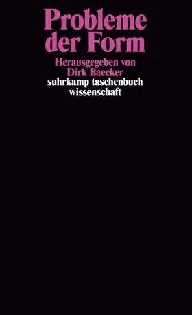 Baecker |  Probleme der Form | Buch |  Sack Fachmedien