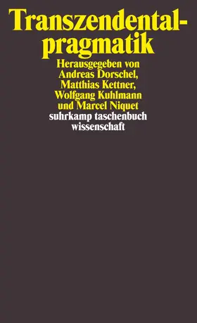 Niquet / Dorschel / Kettner |  Transzendentalpragmatik | Buch |  Sack Fachmedien