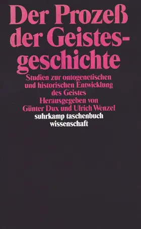 Wenzel / Dux |  Der Prozeß der Geistesgeschichte | Buch |  Sack Fachmedien