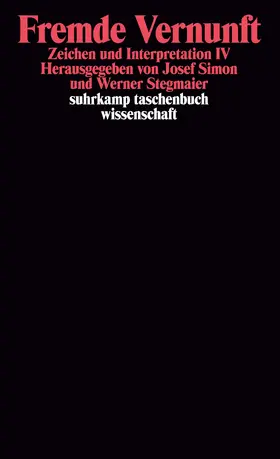 Stegmaier / Simon |  Fremde Vernunft | Buch |  Sack Fachmedien