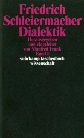 Schleiermacher / Frank |  Dialektik | Buch |  Sack Fachmedien