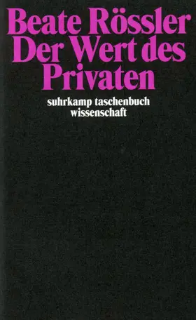 Rössler |  Der Wert des Privaten | Buch |  Sack Fachmedien