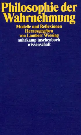 Wiesing |  Philosophie der Wahrnehmung | Buch |  Sack Fachmedien