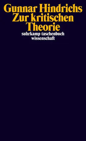 Hindrichs |  Zur kritischen Theorie | Buch |  Sack Fachmedien