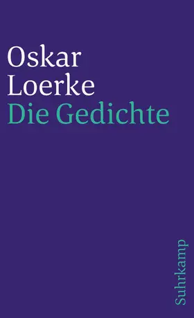 Loerke / Suhrkamp |  Die Gedichte | Buch |  Sack Fachmedien